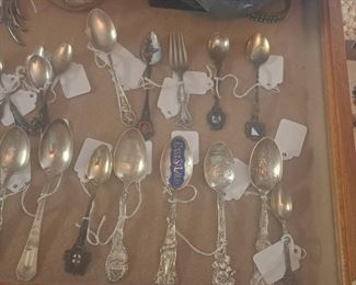 More antique sterling silver souvenir spoons