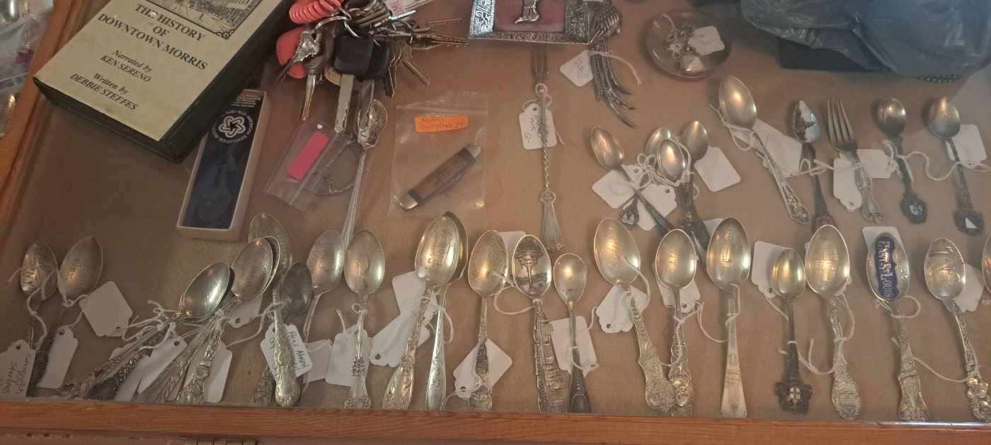 antique sterling silver souvenir spoons