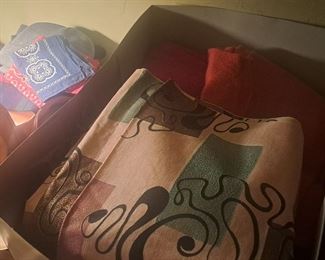 MCM mid century modern bark cloth