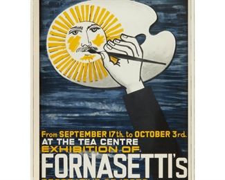 Vintage Piero Fornasetti exhibition poster