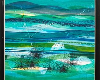 Jim Tillett, large scale silk screen on canvas