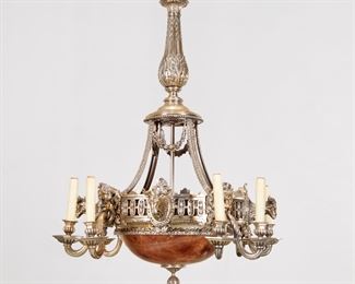 Louis XIV style ten-light chandelier