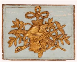 Louis XVI carved giltwood salon panel