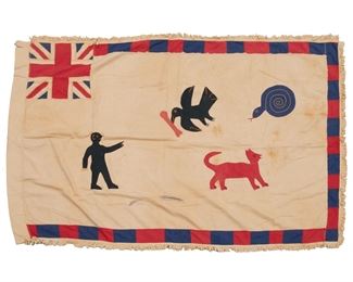African Tribal Asafo Fante folk flag