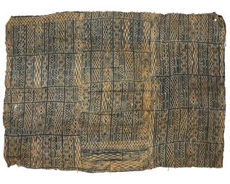 Bamileke Peoples, indigo dyed Ndop Chief's cloth