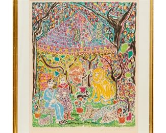 Gloria Vanderbilt, lithograph