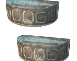 Pair Bulbeck Foundry lead planters, Peter Marino