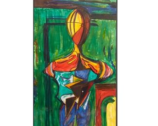 Pierre Le Colas, large watercolor on paper, 1990