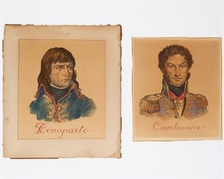 Philippe Swyncop, pair Napoleonic portraits