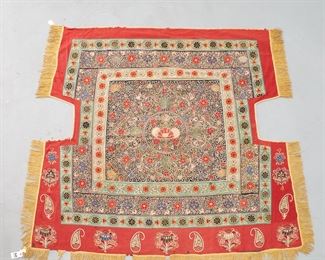 Persian embroidered saddle blanket or cover
