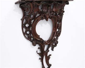 Large George III carved mahogany bracket