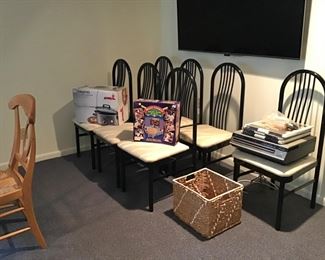 Eight Post modern chairs 100