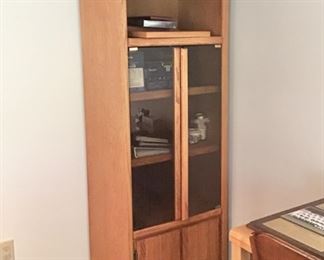 Cabinet w/ smoked glass doors