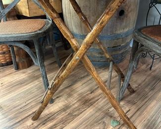 Tortoise Shell Bamboo Folding Bistro Table 