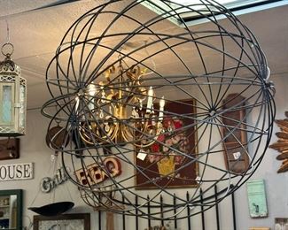 Hanging Sphere Metal Art