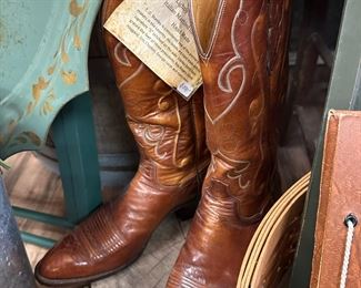 Hand Made T.O. STANLEY Italian Marble Calf Leather Boots