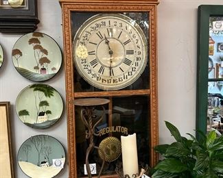 Antique Early 1900's Session Regulator Pendulum Wall Clock