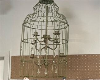 Vintage Shabby Chic Birdcage Chandelier 