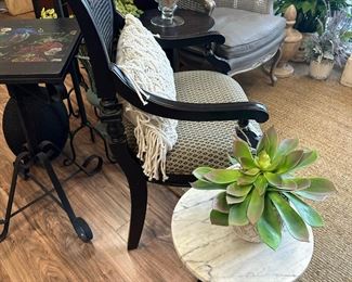 Antique Carved Cane Back Chair