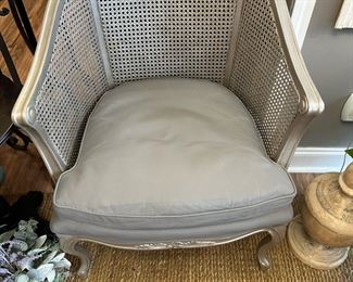 Vintage Painted Cane Back Chair