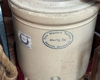 Western Pottery Stoneware Crock with Lid