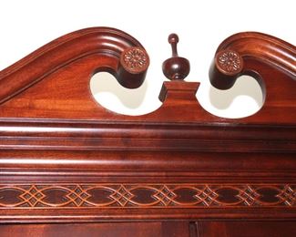 Beautiful crown of the china/display cabinet by Pennsylvania House.