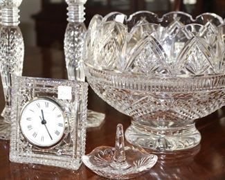 Waterford Crystal pieces.