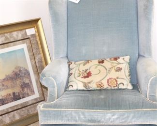 Ethan Allen wing back chair.