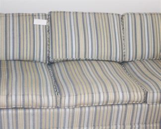 Striped sofa.