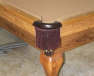 Oak pool table.