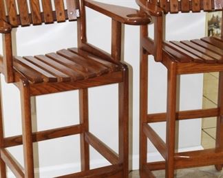 Pair of billiard watching chairs.