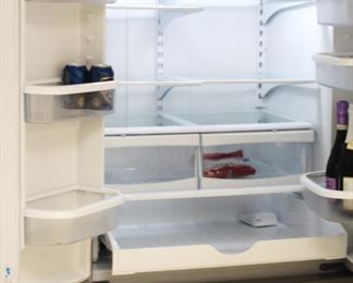 Inside of Whirlpool refrigerator.