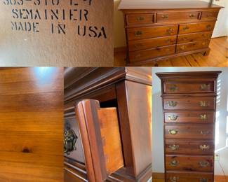Vintage Semainier USA American Colonial Lingerie Chest & Dresser