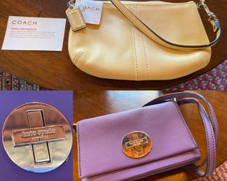 New Coach Yellow Wristlet 
Kate Spade Violet Purple Bag Crossbody 