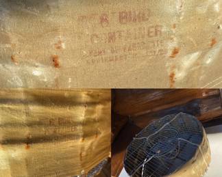 Original US Airborne Parachute Pigeon Drop Cage Basket 8 Bird Container used 1’st/2nd World War