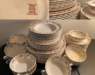 Copeland Spode England Wicker Dale Large Set of China