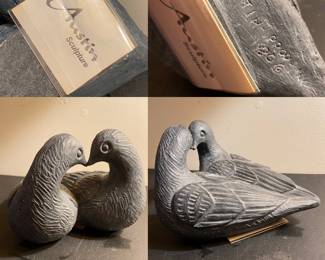 Signed with Label Austin Production Sculpture Love Birds