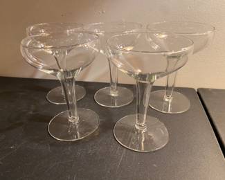 Mid-Century Modern Hollow Stem
Champagne Coupes Set of 5