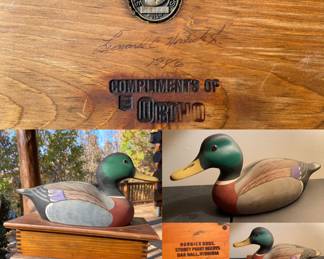 Signed & Dated 1986 Decorative Hand Painted Duck Box from Stoney Point Decoys 
Signed & Dated 1982 Hand Painted Duck 