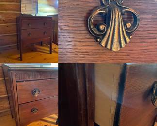 Vintage Dressing Table Vanity with Mirror 