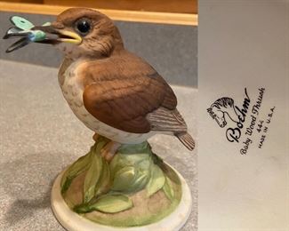  Boehm USA Porcelain Bird ( Baby Wood Thrush #444