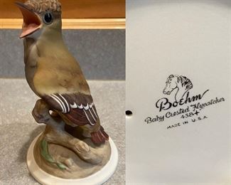  Boehm USA Porcelain Bird ( Baby Crested Flycatcher #458