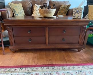 Coffee table with drawers