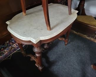 Victorian marble top table