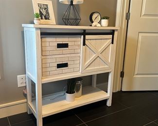 White Cabinet: Cute and Great for Small Spaces. 