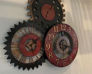 Modern Industrial Gear Clock from Kenilworth House. 