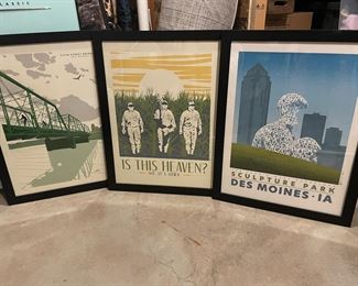 Framed Art from Bozz Prints in Valley Junction. 