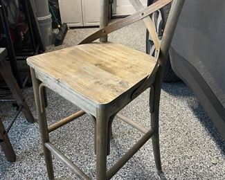 Distressed Wood Barstools
