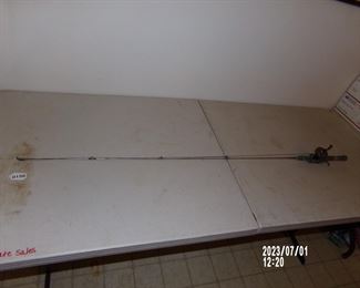 vintage metal fishing rod