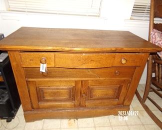 antique tiger oak dresser